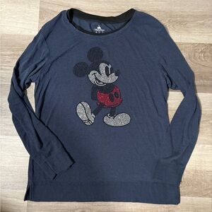 Navy Mickey Mouse Long Sleeve Shirt